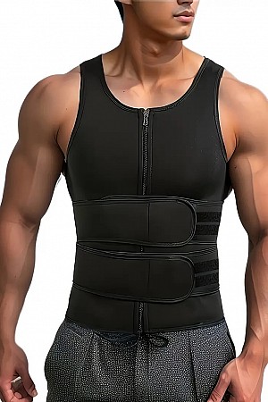 Sauna Sıkılaştırıcı Yelek - Siyah