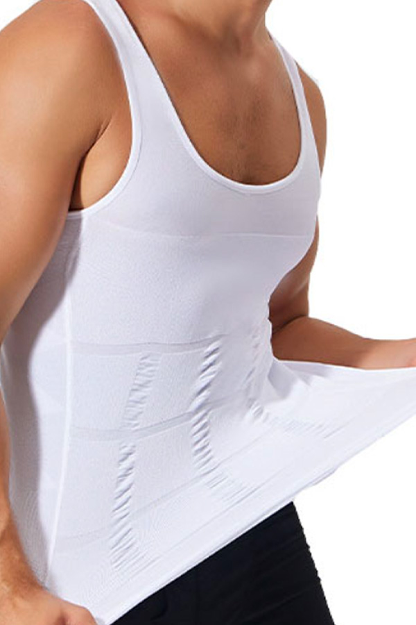 Sıkılaştırıcı Ve Toparlayıcı Premium Erkek Atlet Korse - Beyaz